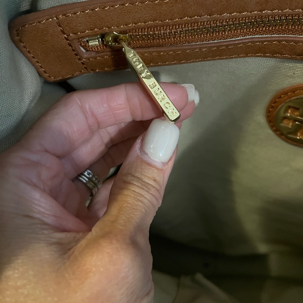 Tory Burch Jaden Baja Canvas Tote - Picture 6 of 10